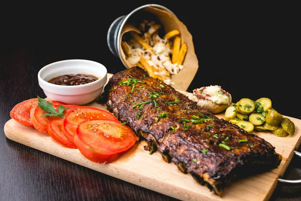 BBQ ribs platter